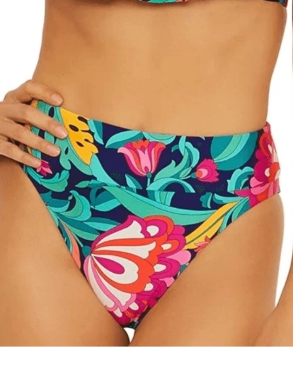 Trina Turk India Garden high waisted bottoms